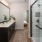 Bathroom with Double Vanity Sink & Glass Shower 